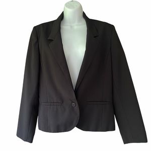 🔵 Vintage College Town Black Blazer Size 11/12